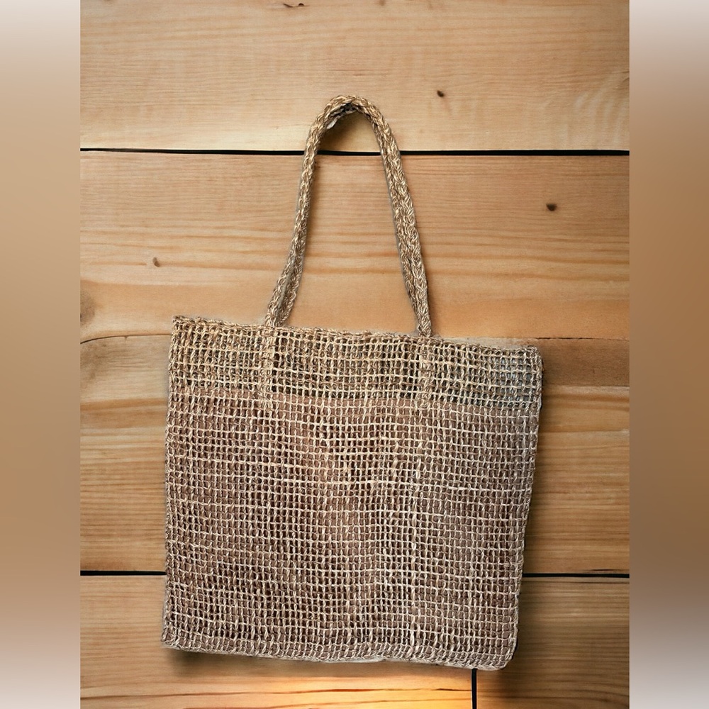 Abaca Macambre Large Flat Tote Bag